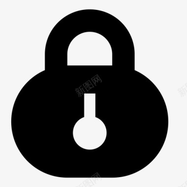 带锁储物柜锁保护密码图标图标