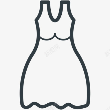 女性服装女性服饰时尚和服装线图标图标