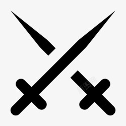 格斗图标设计交叉剑中世纪的剑两把剑图标高清图片