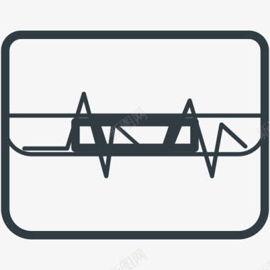 医疗健康器材ecg医疗和健康线图标图标