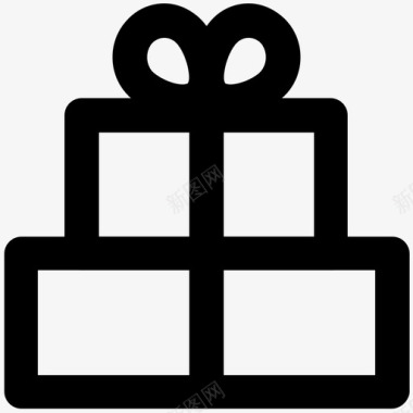 礼品盒打开礼物派对献礼图标图标