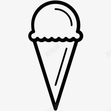 冰淇淋筒冷享受图标图标
