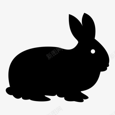 兔子棉尾巴野生动物图标图标