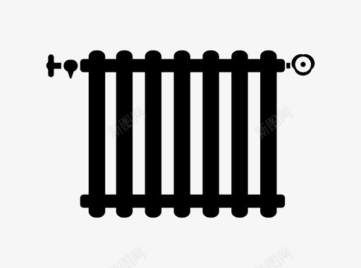 分散注意力散热器暖气阀门图标图标