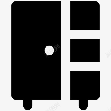 橱柜储物抽屉开放式图标图标