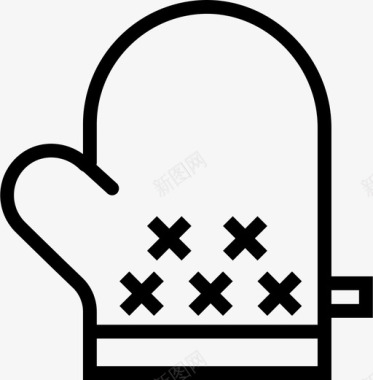 厨房手套手套热垫图标图标
