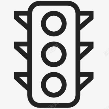 红绿灯路灯停车灯图标图标