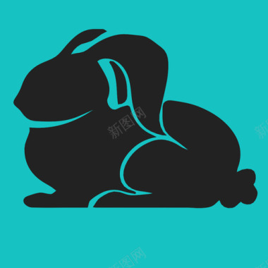 坐兔子胡萝卜草图标图标