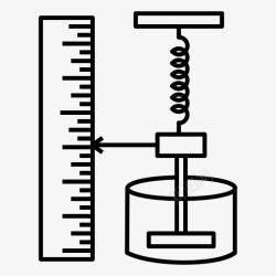 矢量压力秤设备工具弹簧图标高清图片