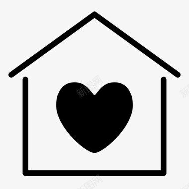 黑色房子家屋顶住所图标图标
