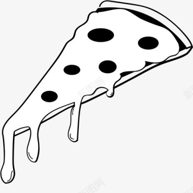 黏煳煳粘乎乎的披萨黏糊糊的食物图标图标