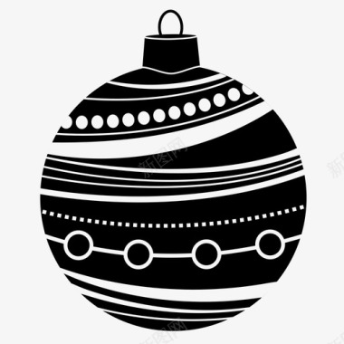 节日圣诞装饰品圣诞树装饰图案图标图标