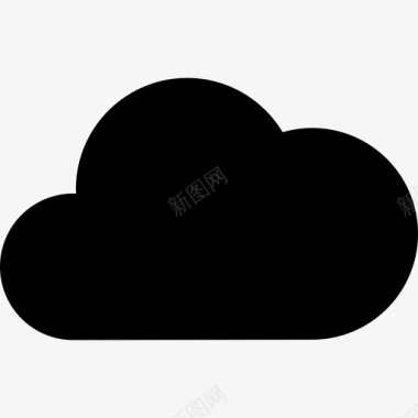 云黑色的形状天气酷图标图标