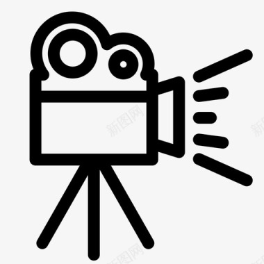 剪辑电影放映机照相机电影院图标图标