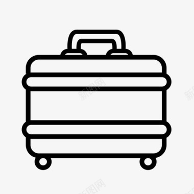 黑白行李箱白色线条黑色短裤图标图标