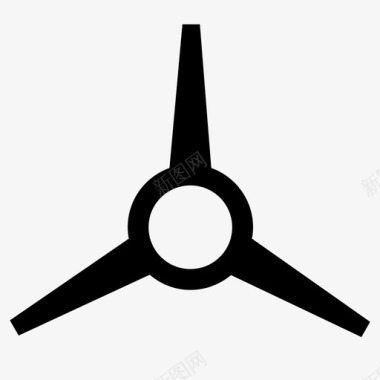 螺旋桨双翼飞机叶片图标图标