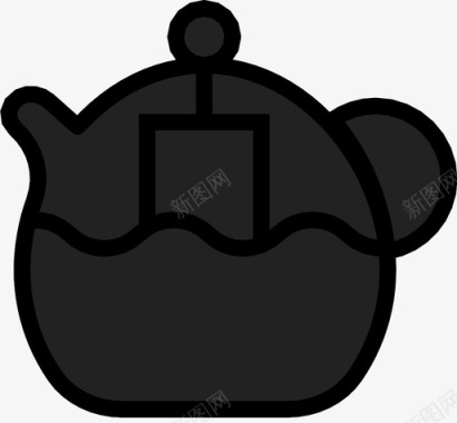 茶壶炉子蒸汽图标图标