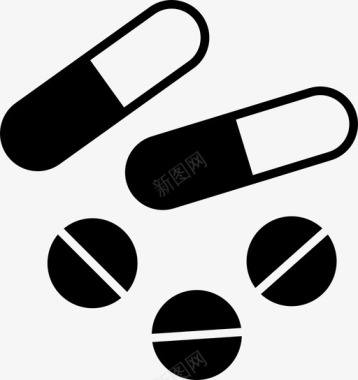 药丸药丸储存处方图标图标