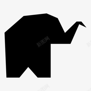 大象大象孩子喇叭声图标图标