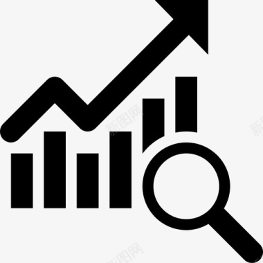 红色标记条形图分析饼图性能图标图标