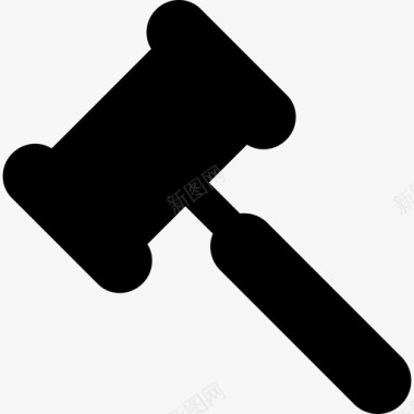 红黑色背景法律锤黑色形状形状基本要素图标图标
