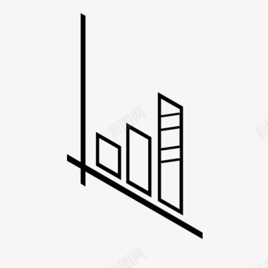 条形图等轴测图图标图标