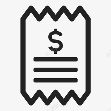 英文收据帐单收据采购图标图标