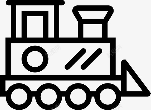 玩具火车蒸汽火车头图标图标