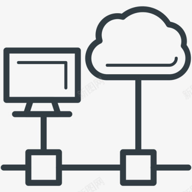 标题目云连接云计算标图标图标