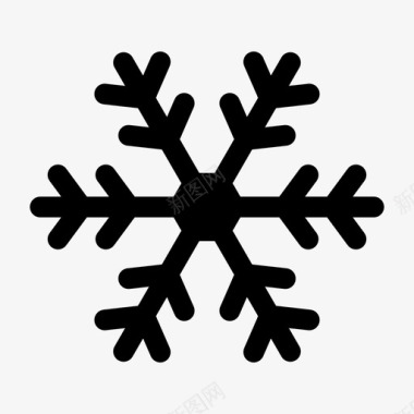 下雪标志雪花冷冻图标图标