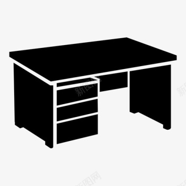 小学书桌书桌柜台家具图标图标