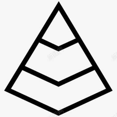 金字塔图表格统计图标图标