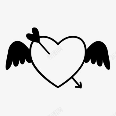 翅膀的心在爱中迷恋糊糊图标图标