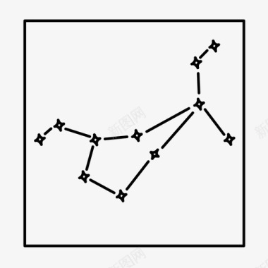 发光背景图案战靴天文学星座图标图标