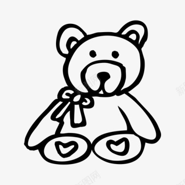 泰迪熊玩具毛绒玩具图标图标
