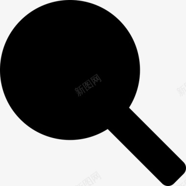 乒乓球拍或拨浪鼓乐器黑色轮廓形状形状酷图标图标