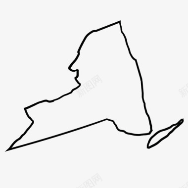 标志图集美国纽约地图集图标图标