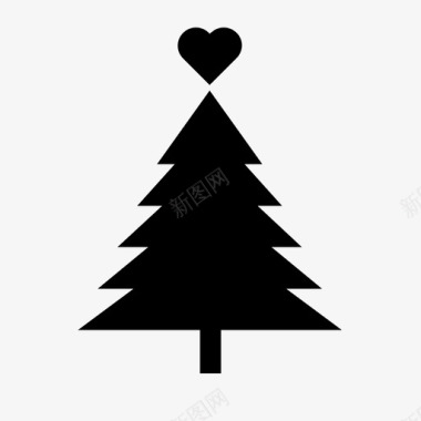 冷杉圣诞树冷杉树心图标图标