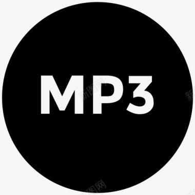 mp3电子产品实心图标图标