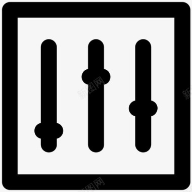 工程竣工庆典均衡器声音设置平滑图标图标