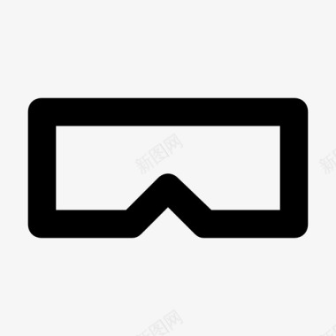 扁平化3D眼镜护目镜游泳立体眼镜图标图标