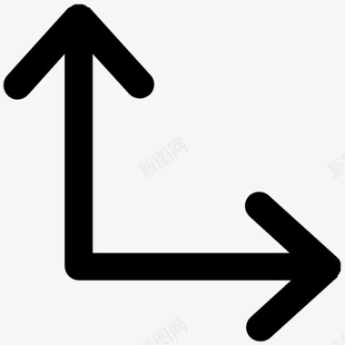 指示标志箭头双向直角图标图标