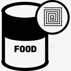 rfid标签带RFID标签的食品罐购物商店图标高清图片
