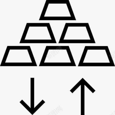 黄金金字塔黄金商业图标图标