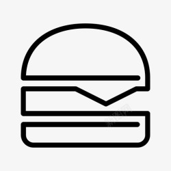 健康消费奶酪汉堡汉堡包食物图标高清图片