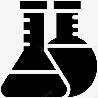 监控技术实验室玻璃器皿烧杯烧瓶图标图标