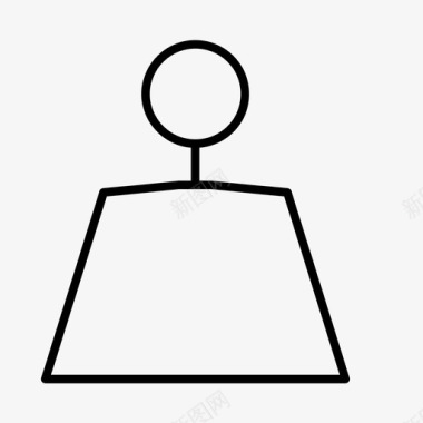 矢量细线框重量重量细线图标图标