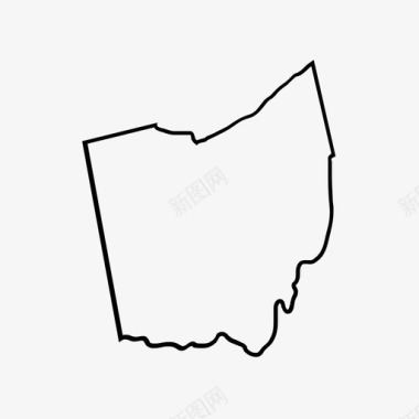 标志图集美国俄亥俄州地图集图标图标