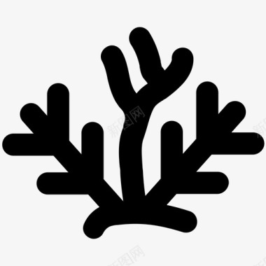 树枝自然的线条图标图标