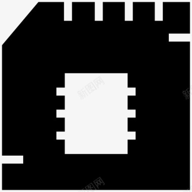 电脑芯片电子产品固态图标图标
